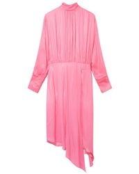 Stella McCartney - Tie-Detailed Asymmetric Long Dress - Lyst