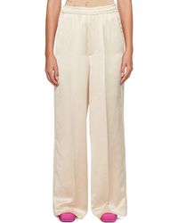 MM6 by Maison Margiela - Pleated Straight Casual Pants - Lyst