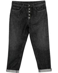Dondup - Koons Button-Fly Turned-Up Jeans - Lyst