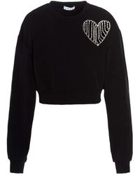 Area - Crystal-Embellished Cut-Out Sweatshirt - Lyst