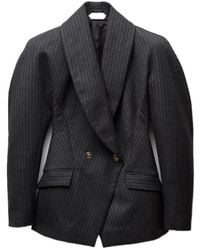 Versace - Double-Breasted Pinstripe Blazer - Lyst