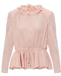 Chloé - Chlo Ruffle Detailed Drawstring Top - Lyst