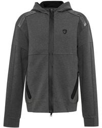 EA7 - Dark Zipper Hooded Casual Jacket - Lyst