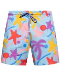 Palm Angels - X Vilebrequin Graphic Printed Swim Shorts - Lyst
