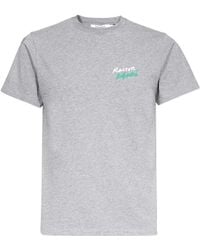 Maison Kitsuné - Logo-Print Short-Sleeved Cotton T-Shirt - Lyst
