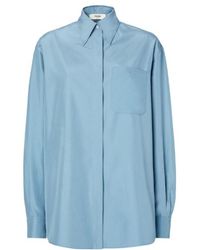 Fendi - Long-Sleeved Oversized Poplin Shirt - Lyst