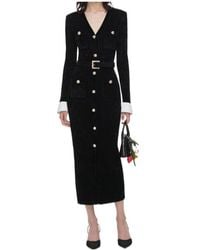 Self-Portrait - Chenille Knit Midi Dress - Lyst