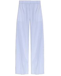 LoveShackFancy - Striped-Pattern Lace-Trimmed Trousers - Lyst