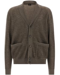 Brioni - Shawl Collar Knitted Cardigan - Lyst