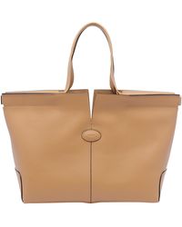 Tod's - Logo Debossed Medium Tote Bag - Lyst