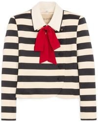 Valentino - Maxi Barré Cotton Satin Jacket - Lyst