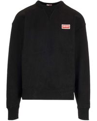 KENZO - Logo-Patch Crewneck Sweatshirt - Lyst