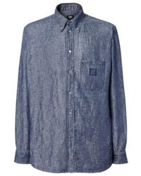 Fendi - Ff Embroidered Comfort Fit Shirt - Lyst