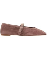 Stuart Weitzman - Sai Suede Ballet Flats - Lyst
