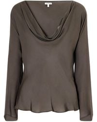Kallmeyer - Draped Silk-Georgette Blouse - Lyst