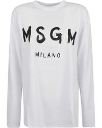 MSGM - Long-Sleeved T-Shirt - Lyst