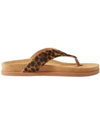 Ancient Greek Sandals - Leopard-Print Calf Hair Sandals - Lyst