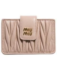 Miu Miu - Matelassé Nappa Leather Card Holder - Lyst