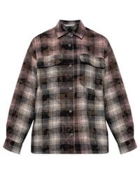 Palm Angels - Curved Logo Coated Checkshirt - Lyst