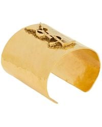 Saint Laurent - Cassandre Open Cuff - Lyst