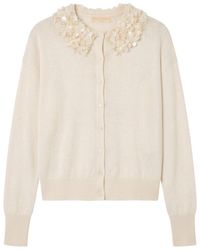 Ulla Johnson - Anna Embellished Collar Knitted Cardigan - Lyst