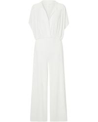 Norma Kamali - Draped Jersey Jumpsuit - Lyst