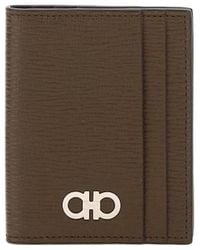 Ferragamo - Bi-Fold Leather Card Holder - Lyst