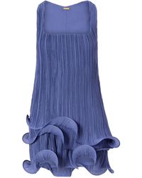 Cult Gaia - Plissé-Chiffon Mini Dress - Lyst