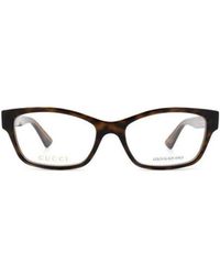 Gucci - Double-G Tortoiseshell-Effect Glasses - Lyst