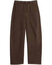 Lemaire - Belted Twill Jeans - Lyst
