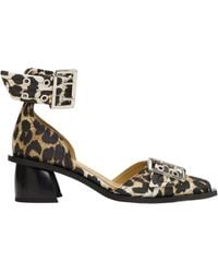 Ganni - Block Heel Court Shoes - Lyst