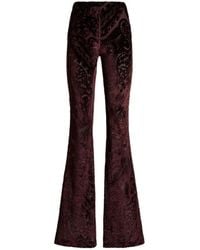 Etro - Jacquard Chenille Flared Trousers - Lyst