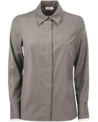Peserico - Contrast Cuff Button-Up Shirt - Lyst