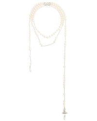 Vivienne Westwood - Pearl-Embellished Wraparound Necklace - Lyst