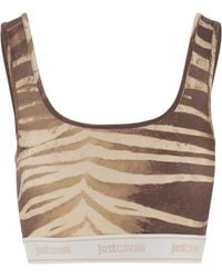 Just Cavalli - Print Sleeveless Crop Top - Lyst