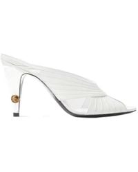Versace - Gianni Peep-Toe Heeled Mules - Lyst