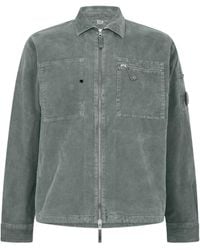 C.P. Company - Corduroy Long Sleeve Zip Overshirt - Lyst