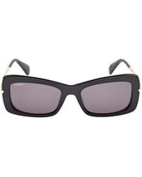 Max Mara - Rectangular Frame Sunglasses - Lyst