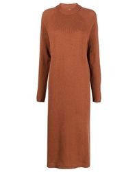 Alysi - Long Sleeved Knitted Dress - Lyst