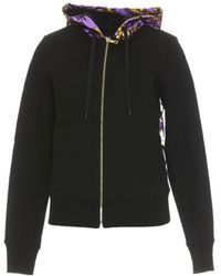 Versace Jeans Couture - Logo-Print Zip-Fastening Hoodie - Lyst