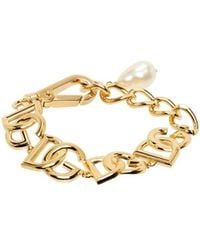 Dolce & Gabbana - Logo-Embellished Chain Bracelet - Lyst