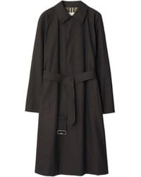 Burberry - Long Sleeved Belted Car Coat - Lyst