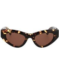Bottega Veneta - Eyewear Straight Arm Cat-Eye Frame Sunglasses - Lyst