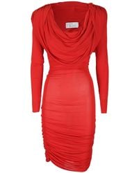 GIUSEPPE DI MORABITO - Cowl-Neck Ruched Minidress - Lyst