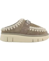Mou - Sheepskin Clog Sandals - Lyst