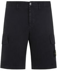 Stone Island - Compass-Badge Knee-Length Cargo Shorts - Lyst