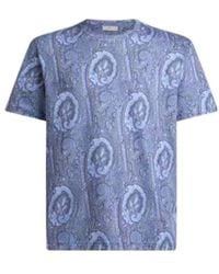 Etro - Floral Paisley Motif Crewneck T-Shirt - Lyst