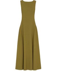 Fendi - Back V-Shaped Sleeveless Midi Dress - Lyst