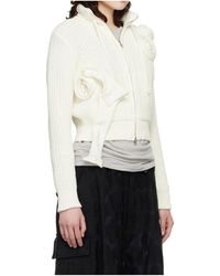 OPEN YY Appliqué Zipup Sweatshirt in Black | Lyst