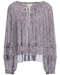 Isabel Marant - Floral Chiffon Long-Sleeve Top - Lyst